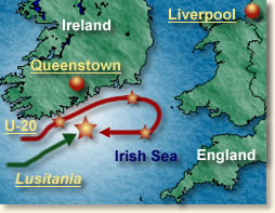 Lusitania Map