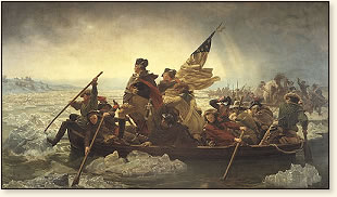 Washington Crossing the Delaware
an allegorical representation painted by
the German-American Emmanuel Leutze in 1850 